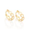 Argola Rommanel Com Corações Banhado a Ouro 18k  523351