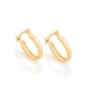 Argola Rommanel Lisa Oval Pequena Banhado a Ouro 18k  520902