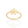 Anel Skinny Flor Folheado A Ouro 513294 TAM 22