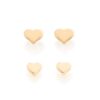 Kit Brincos Coração Folheado A Ouro 18k - 526221