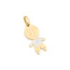 Pingente Menino Folheado A Ouro Com Aplicação De Rhodium - tam.único 542452