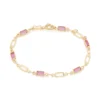 Pulseira Infantil Folheada a Ouro 18k Com Cristais - Tam.15 551617