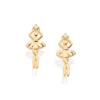 Brinco Bailarina Folheado a Ouro 18k Com Zircônias - 527258