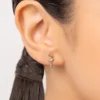 Brinco Bailarina Folheado a Ouro 18k Com Zircônias - 527258 - Imagem 2