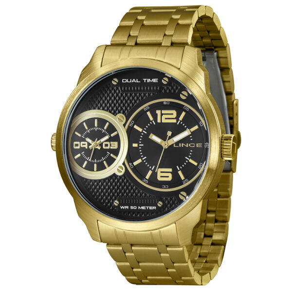 RELOGIO MASCULINO ANALOGICO MRGH162L DOURADO