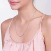 CORDÃO BANHADO A OURO 18K FIO CADEADO BATIDO - TAM.50 530308 - Imagem 2