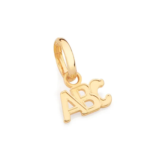 PINGENTE ABC BANHADO A OURO 18K - TAM.ÚNICO 542731