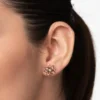 BRINCO FLOR BANHADO A OURO 18K COM ZIRCÔNIAS - TAM.ÚNICO 525460 - Imagem 2