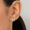 KIT BRINCO RETANGULAR BANHADO A OURO 18K - TAM.ÚNICO 527241 - Imagem 2