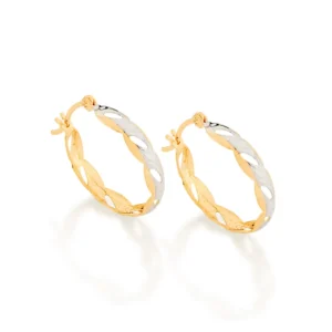 BRINCO BANHADO A OURO 18K ARGOLA COM APLICAÇÃO DE RHODIUM - TAM.ÚNICO 520387
