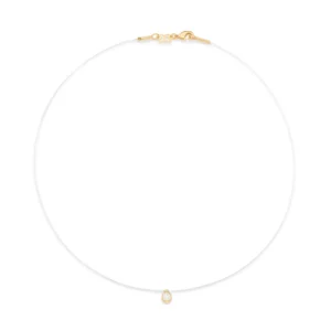 GARGANTILHA FORMADA POR FIO DE NYLON COM ZIRCÔNIA