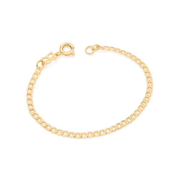 PULSEIRA BANHADA A OURO 18K INFANTIL - TAM.14