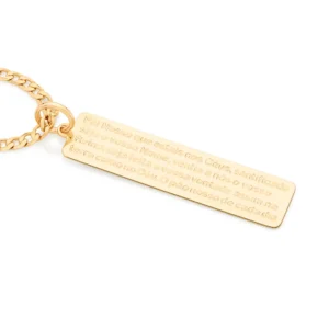 PINGENTE ORAÇÃO PAI NOSSO BANHADO A OURO 18K - TAM.ÚNICO 542207