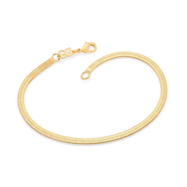 PULSEIRA RABO DE RATO BANHADA A OURO 18K - TAM.19 552031