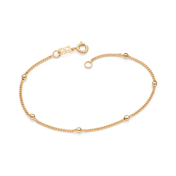 PULSEIRA BANHADA A OURO 18K COM BOLAS 550195