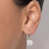 BRINCO ARGOLA BANHADO A OURO 18K COM ZIRCÔNIAS - TAM.ÚNICO 527411 - Image 2