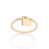 ANEL SKINNY COM PINGENTE CORAÇÃO BANHADO A OURO 18K 513540