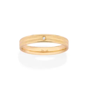 ALIANÇA BANHADA A OURO 18K COM ZIRCÔNIA 513533