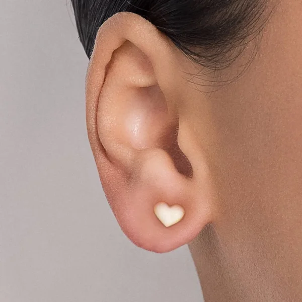 BRINCO CORAÇÃO ACETINADO BANHADO A OURO 18K - TAM.ÚNICO 527443 - Image 2