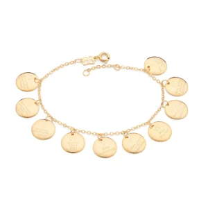 PULSEIRA 10 MANDAMENTOS BANHADO A OURO 18K - TAM.19 552185