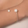BRACELETE COM PÉROLAS BANHADO A OURO 18K - TAM.60 552186 - Imagem 2