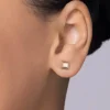 BRINCO QUADRADO FACETADO BANHADO A OURO 18K - TAM.ÚNICO 527454 - Imagem 3