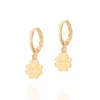 BRINCO ARGOLA TREVO BANHADO A OURO 18K - TAM.ÚNICO 527036