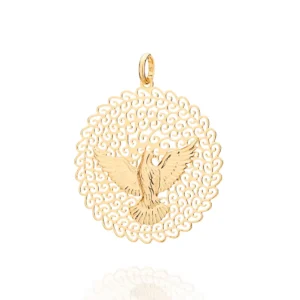 PINGENTE BANHADO A OURO 18K ESPÍRITO SANTO - TAM.ÚNICO 5415260