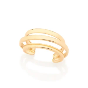 ANEL AJUSTÁVEL BANHADO A OURO 18K TAM 14 513015