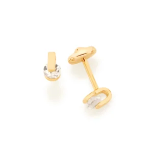 BRINCO BANHADO A OURO 18K COM CRISTAIS - TAM.ÚNICO 523530 BRANCO