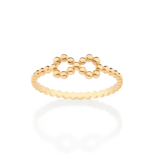 ANEL SKINNY INFINITO BANHADO A OURO 18K TAM 20