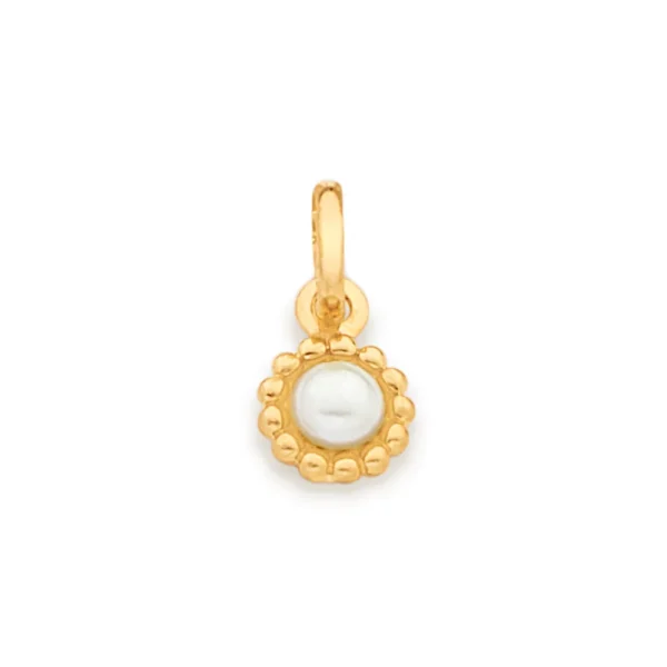 PINGENTE FLOR BANHADO A OURO 18K COM PÉROLA - TAM.ÚNICO 542317