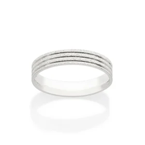 ALIANÇA DIAMANTADA DE PRATA 925 TAM 16