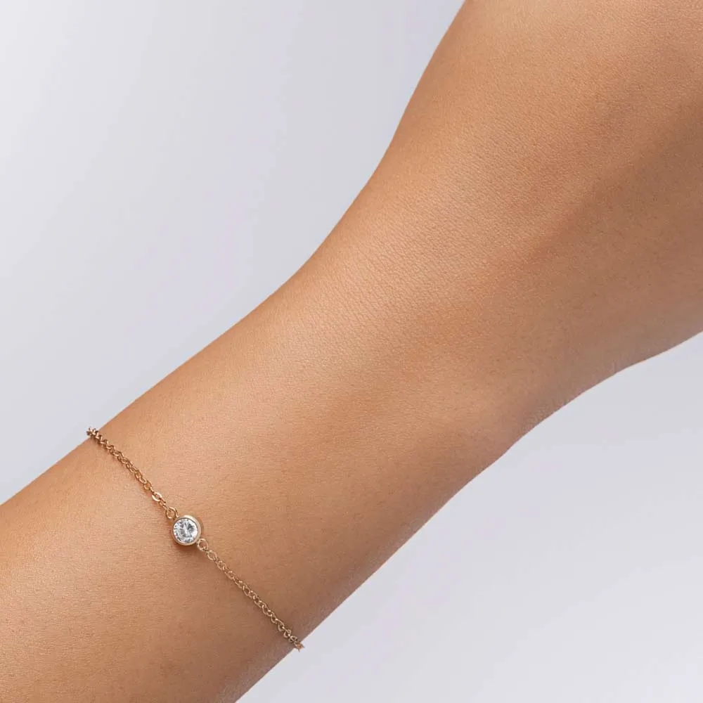 PULSEIRA BANHADA A OURO 18K COM ZIRCÔNIA 552237 - Imagem 2