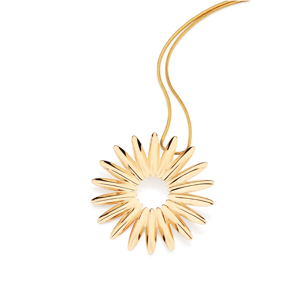MAXI PINGENTE SOL BANHADO A OURO 18K 542970 - Imagem 2