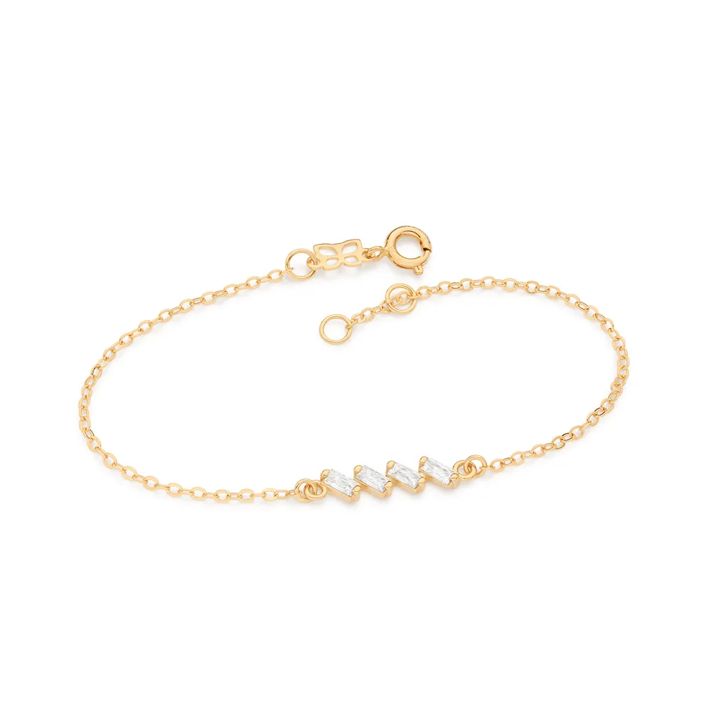 PULSEIRA BANHADA A OURO 18K COM ZIRCÔNIAS 552238