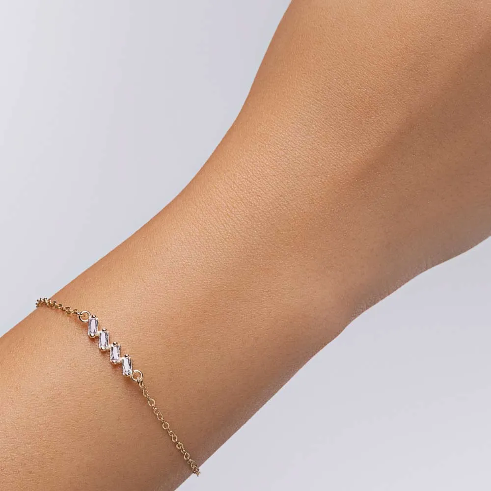 PULSEIRA BANHADA A OURO 18K COM ZIRCÔNIAS 552238 - Imagem 2