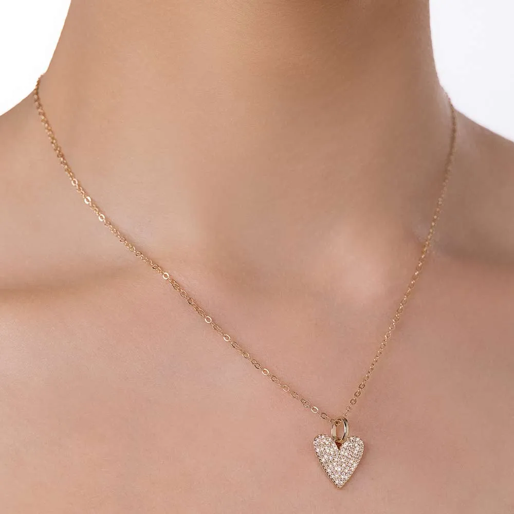 PINGENTE CORAÇÃO BANHADO A OURO 18K COM ZIRCÔNIAS 542984 - Imagem 3